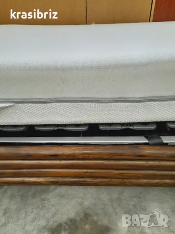 Спалня от Естествен Ратан и Нощно шкафче-120/200см...-внос от Германия!, снимка 8 - Спални и легла - 47940051