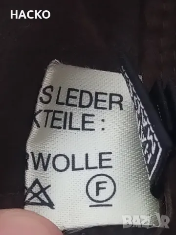 Мъжко Кожено Яке от Естествен Набук Ръчна Изработка Размер 56 Made in West Germany , снимка 13 - Якета - 47693546