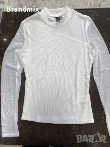 Shein Бяла блуза S, снимка 2 - Блузи с дълъг ръкав и пуловери - 44523456