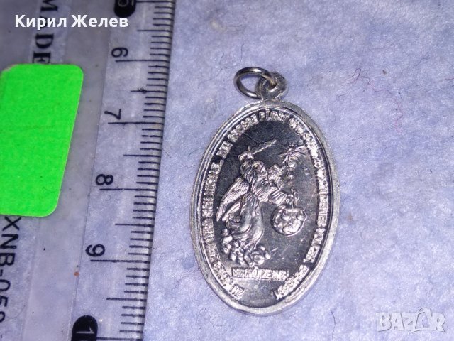 РЯДКА КАТОЛИЧЕСКА ПОСРЕБРЕНА ДВУСТРАННА ИКОНКА РЕЛИГИОЗЕН МЕДАЛЬОН 31233, снимка 7 - Колиета, медальони, синджири - 39856991