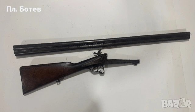 Стара двуцевна пушка, снимка 8 - Антикварни и старинни предмети - 53155980