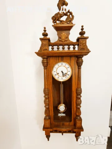 Старинен немски стенен часовник Франц Хермле, снимка 3 - Стенни часовници - 49161844