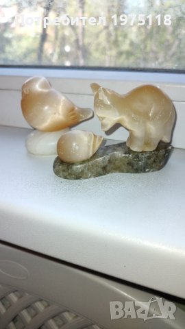 От 1960 та година Истински руски селенит ръчна изработка върху мрамор , снимка 4 - Антикварни и старинни предмети - 40522227