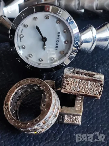 комплект часовник, пръстен и обеци BVLGARI
