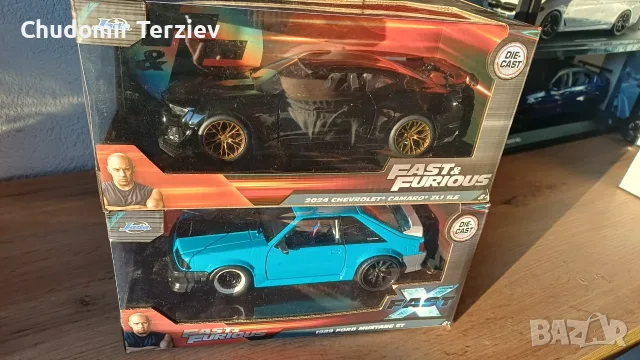 Мащабни модели коли 1:24 / Jada Fast And Furious / Chevrolet Camaro / Ford Mustang