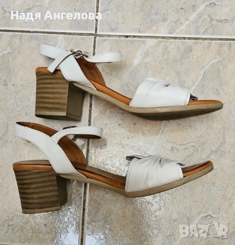 Дамски бели сандали, естествена кожа - 50 лв, снимка 2 - Сандали - 50967668