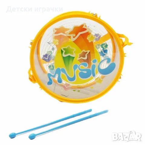 Детски барабан Music, Ф26см, пластмасов, снимка 3 - Музикални играчки - 50157979