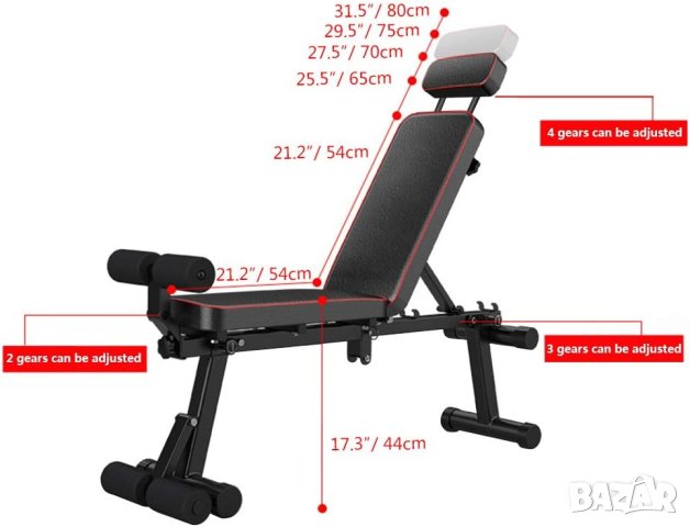 ПРЕОЦЕНЕНА Сгъваема лежанка за фитнес D532-SB0202301X, снимка 2 - Фитнес уреди - 42833851