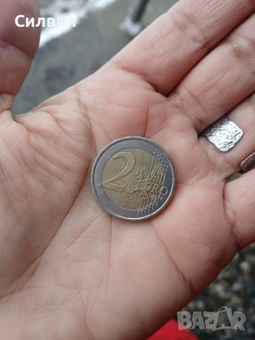 Рядка монета 2 евро 2001г. Франция с дърво на живота , снимка 2 - Нумизматика и бонистика - 53326223