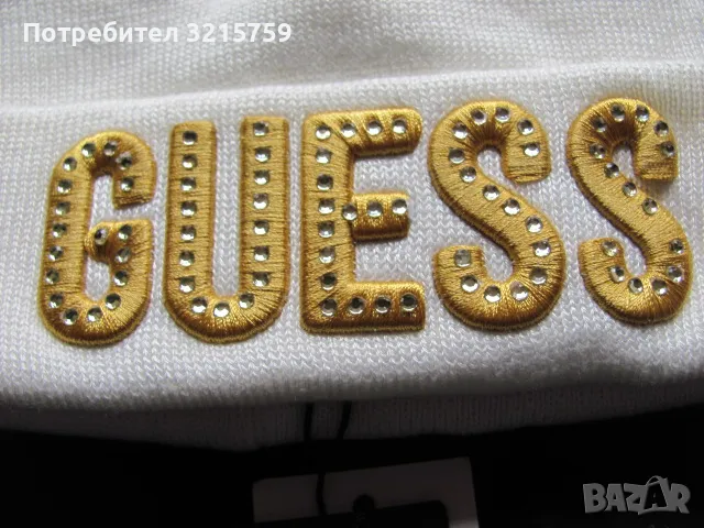 Нова с етикет Оригинална дамска шапка ,бяла ,марка GUESS, снимка 3 - Шапки - 48929817