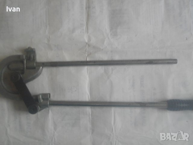 Немски Ръчен Тръбогиб 16 мм-Уред Огъване Меки/Полутвърди Тръби-Масивен 47см-0-180Градуса/Радиус 50мм, снимка 11 - Други инструменти - 44495514