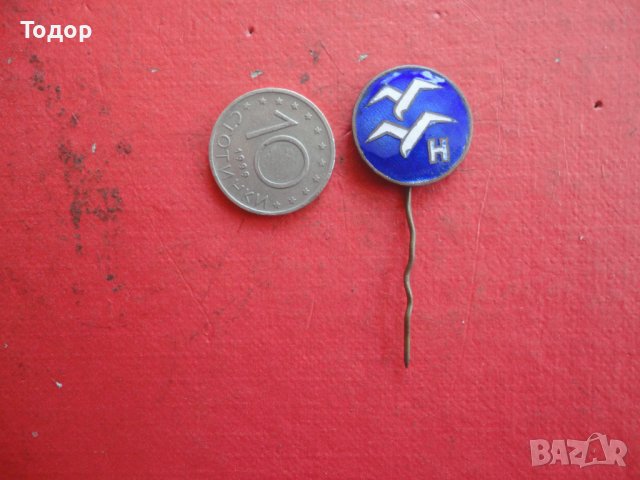 Старинен знак значка бронз емайл 1 