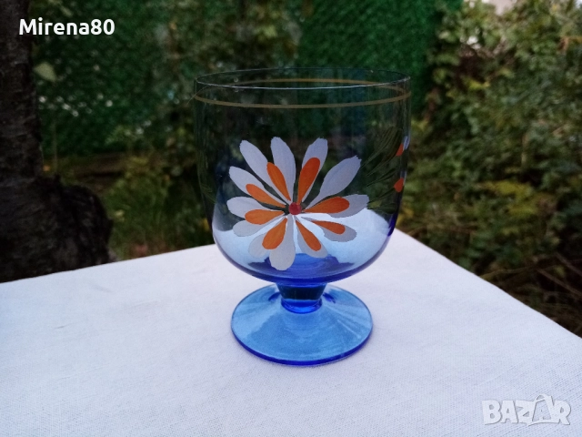 Сервиз за вода - синьо стъкло, снимка 4 - Сервизи - 52172382