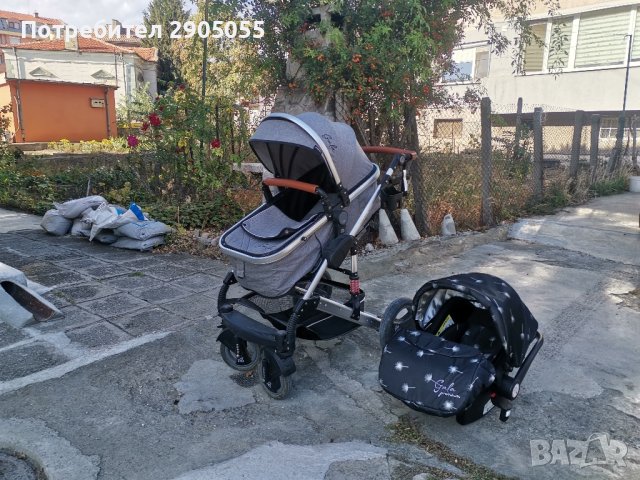 Бебешка количка Мони Гала с кошче за кола, снимка 17 - Детски колички - 42784193