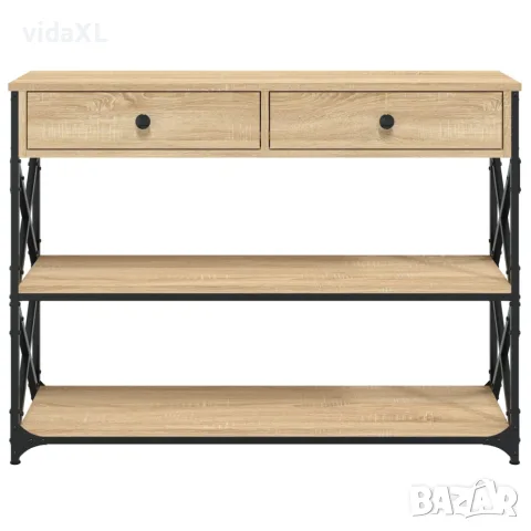 vidaXL Конзолна маса, дъб сонома, 100x28x75 см, инженерно дърво, снимка 6 - Маси - 56148076
