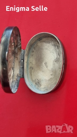 Винтидж кутия за хапчета от стерлингово сребро в стил Ар Нуво, снимка 2 - Други ценни предмети - 52534090