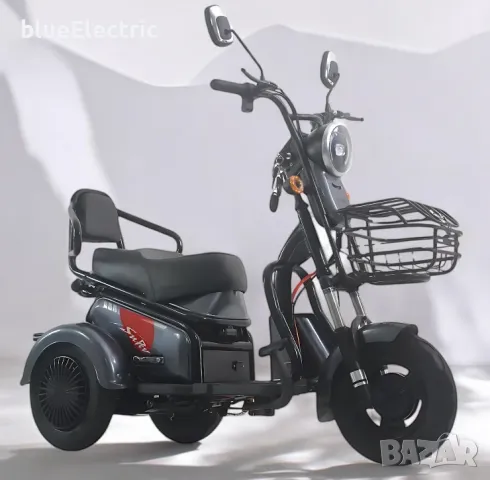 Двуместна електрическа триколка blueElectric Pudding 1800W | 48V | 23Ah | GRAY