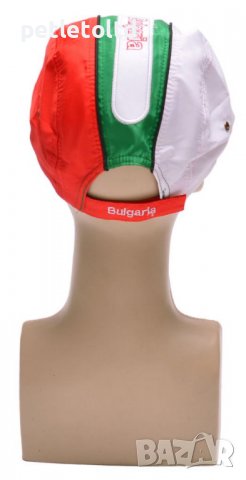 Шапка с козирка, декорирана с цветовете на българското знаме и надпис - България. Регулируема лента , снимка 2
