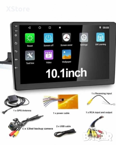 Стерео уредба за кола 1 Din Bluetooth радио за кола с поддръжка на резервна камера GPS навигация