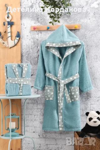 Детски халат, 7-14 г. 100% памук, снимка 2 - Детски комплекти - 50853755