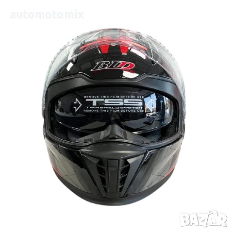 КАСКА ЗА МОТОР С ОЧИЛА, Размери S, M, L, XL - Черно/Червено - 721439, снимка 4 - Аксесоари и консумативи - 51224860