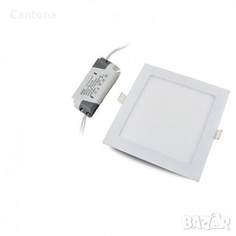 LED панел за вграждане - квадрат, 18 W топла светлина с LED драйвер, снимка 3 - Лампи за таван - 39136252