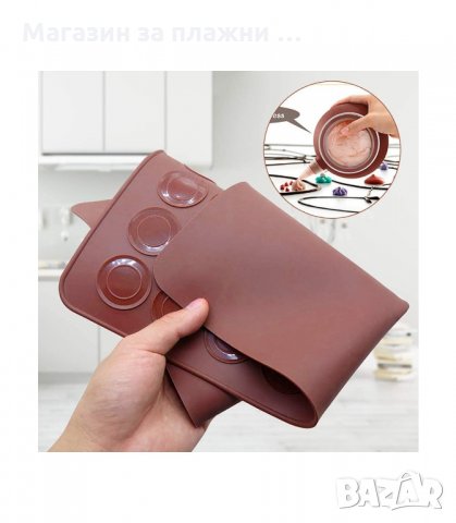 СИЛИКОНОВА ПОДЛОЖКА ЗА ПЕЧЕНЕ НА ФРЕНСКИ МАКАРОНИ, 39Х29 СМ. - код 2883, снимка 3 - Аксесоари за кухня - 33910776