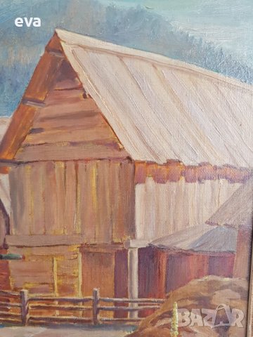 Йордан Филчев 1908 - 1968  Из родопите 1951г. Картина с маслени бои , снимка 5 - Картини - 38892173