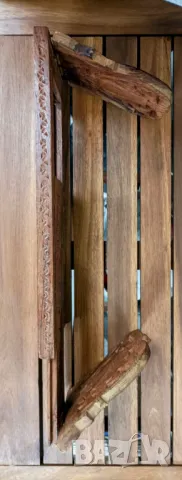 Изящна  ръчно резбована поставка за книги от червено дърво., снимка 8 - Антикварни и старинни предмети - 48895538