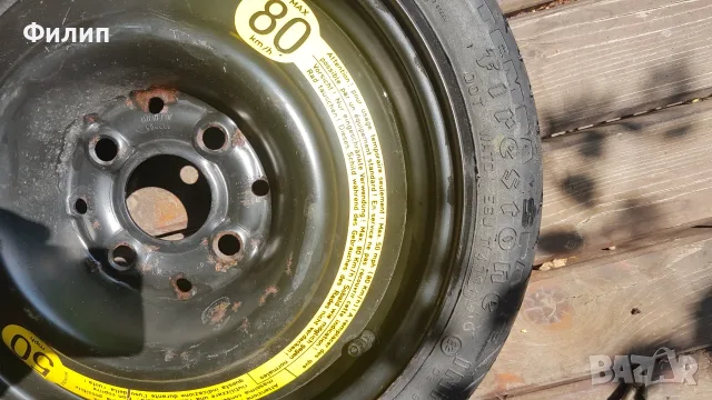 Резервна гума патерица 14", 4х100, ЦО 57,1, снимка 2 - Гуми и джанти - 55876908