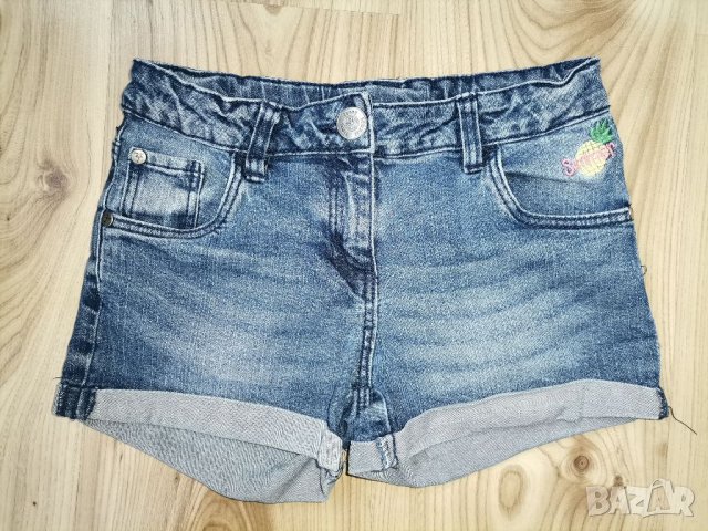 Детски дънкови къси панталони Pepperts, size 140см, много запазени, снимка 1
