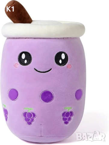 Boba Tea 35cm плюшени играчки, Bubble Tea Бабъл Шейк плюшена играчка, снимка 2 - Плюшени играчки - 52502927