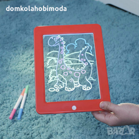 Детска дъска за рисуване Magic Pad, 3 батерии 1.5 V, снимка 6 - Рисуване и оцветяване - 36555340