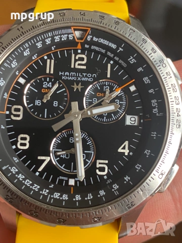 Продавам оригинален Мъжки часовник Hamilton Khaki Aviation X-Wind Qz. H77912535, снимка 10 - Мъжки - 53936590