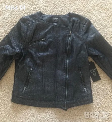 GUESS черно лъскаво дънково яке,S,УНИКАТ!USA, снимка 1