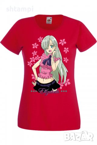 Дамска тениска The Seven Deadly Sins Elizabeth Liones,Анимация,игра,Празник,Повод., снимка 3 - Тениски - 38074755