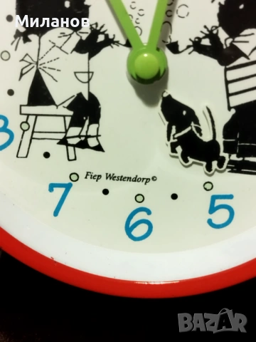 Стар анимиран будилник, настолен часовник, снимка 8 - Антикварни и старинни предмети - 54212880