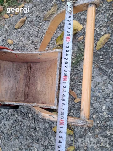 ретро дървена играчка детска количка, снимка 8 - Колекции - 47854378