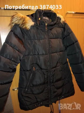 Зимно яке с качулка, снимка 3 - Якета - 48685183