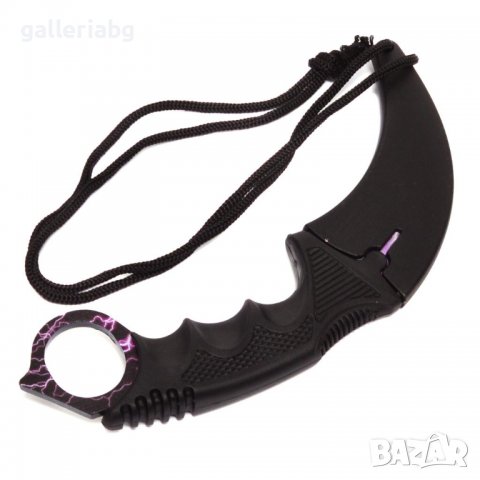 Нож карамбит със светкавици, снимка 2 - Ножове - 39768338