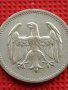 Сребърна монета 1 марка 1924г. Германия Ваймарска република 39615, снимка 6