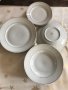 Порцеланови чинии на Изида, бели с 3 тънки златни канта, снимка 2