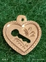 Сребърен медальон във формата на сърце ❤️ с апликация на ключ романтичен подарък 52648, снимка 2