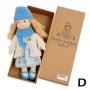 Плюшена кукла Waldorf Ръчно изработена мека пълнена памучна кукла Момиче със златиста къдрава коса Н, снимка 1 - Кукли - 42289865