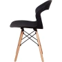 Модерни столове с крака от масивна дървесина и седалка от полипропилен, к-кт от 6 бр. LQ-266YMS-6HEI, снимка 4