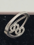 Красив сребърен пръстен обсипан с камъни ЖБ3, снимка 4