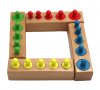 НАМАЛЕНИЯ ! Монтесори Дървени цветни цилиндри - теглилки с дръжки 4в1, снимка 1