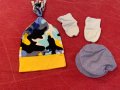 Бебешки лот шапка и ръкавици, снимка 1 - Бебешки шапки - 39342653