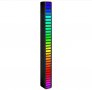 RGB светодиодна лента с гласово активирана ритъмна светлина, Модел LX9B, Черен