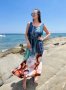 Дълга лятна рокля Синя Прелест , снимка 1 - Рокли - 41513828
